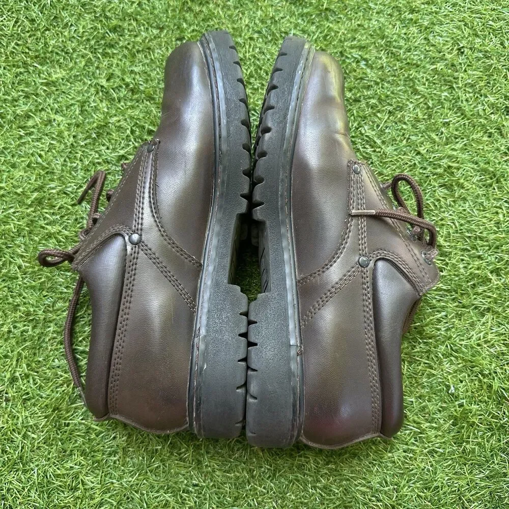 Vintage Y2K Faded‎ Glory Oxford Shoes Mens Size 8.5 Chunky Brown Lace Up
